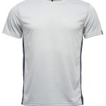 T Shirts - Grey with Navy Insert Workwear Front