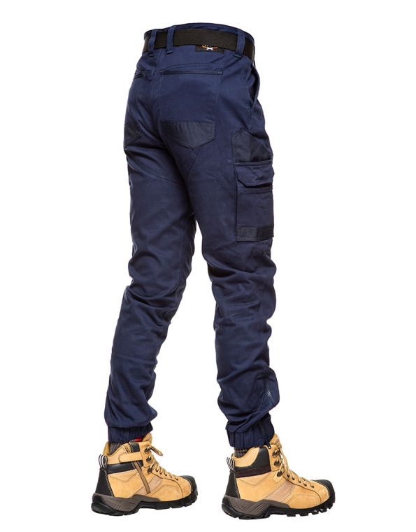 Regular Cuff Blue Trousers Workwear side view