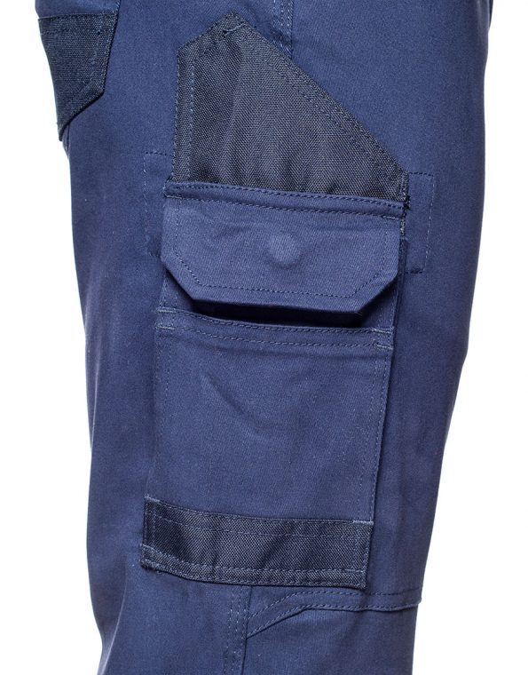 Regular Cuff Blue Trousers Workwear Showing Pocket