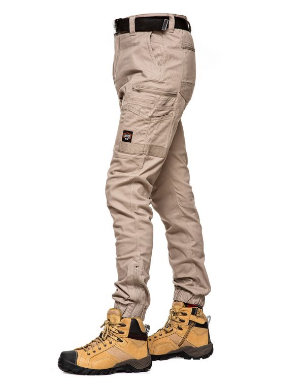 Regular Cuff Khaki Trousers Workwear Side