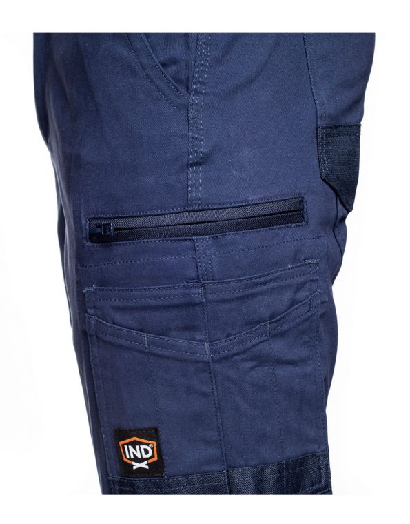 Straight Leg Blue Trousers Workwear